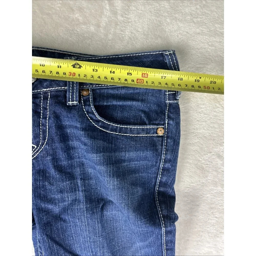 True Religion Becky Boot Cut Jeans Womens Size 32 Western Rodeo School Denim USA - Picture 8 of 14